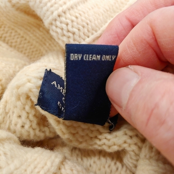 AEO Turtleneck Sweater, Blue Cream, Size S - Picture 5 of 5